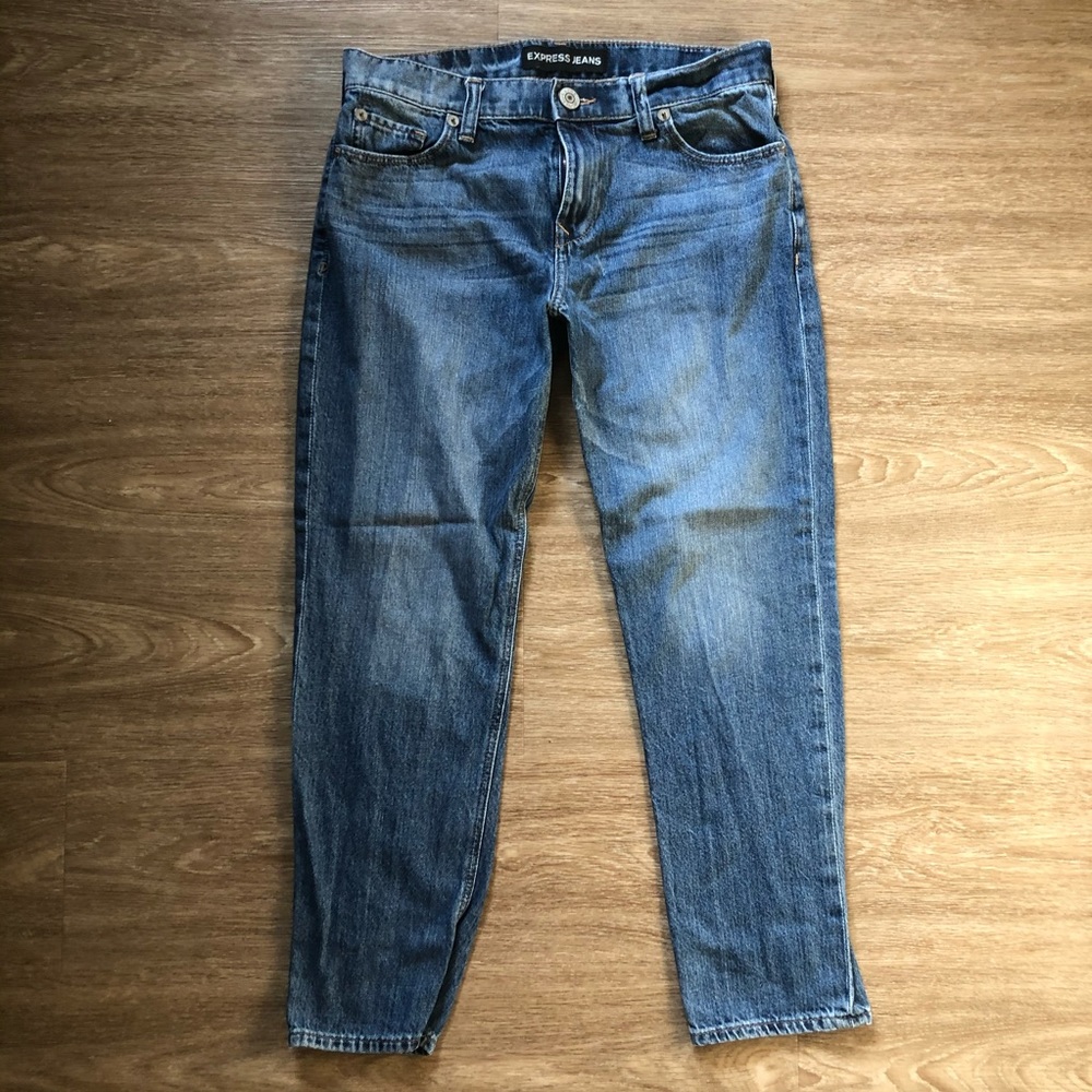 Express Cropped Boyfriend Jeans